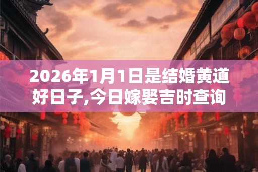 2026年1月1日是结婚黄道好日子,今日嫁娶吉时查询