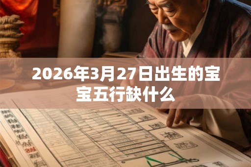 2026年3月27日出生的宝宝五行缺什么