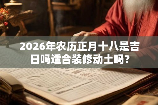 2026年农历正月十八是吉日吗适合装修动土吗? 2026年农历正月十八是吉日吗适合装修动土吗?