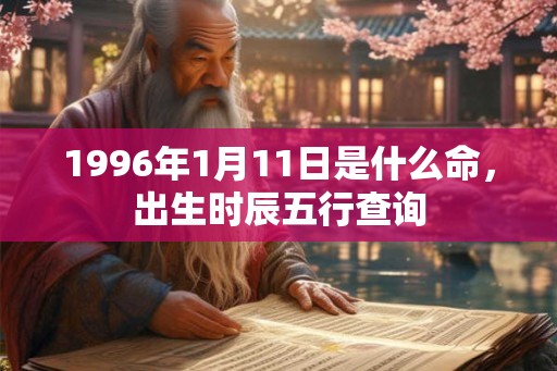 1996年1月11日是什么命，出生时辰五行查询