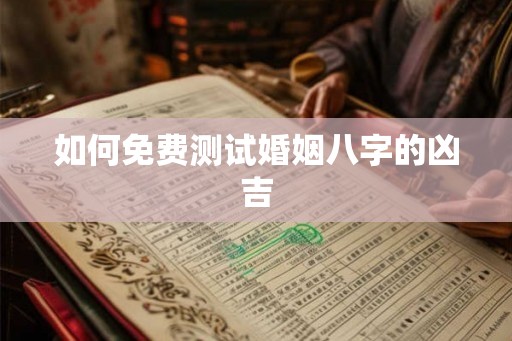 如何免费测试婚姻八字的凶吉 如何免费测试婚姻八字的凶吉