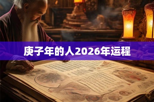 庚子年的人2026年运程