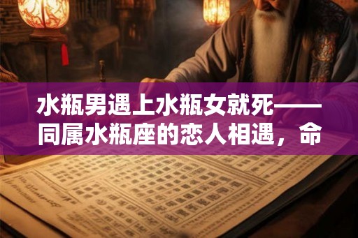 水瓶男遇上水瓶女就死——同属水瓶座的恋人相遇，命中注定的虐恋