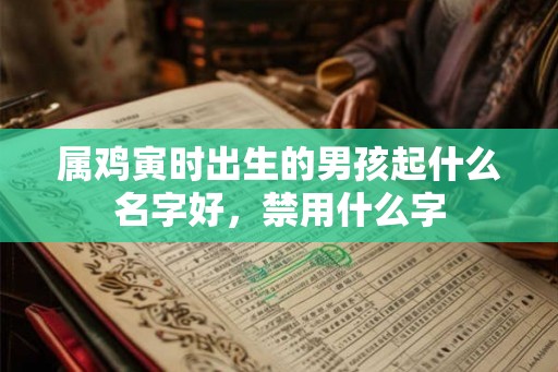 属鸡寅时出生的男孩起什么名字好，禁用什么字