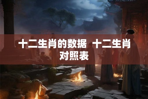 十二生肖的数据 十二生肖对照表 十二生肖的数据 十二生肖对照表