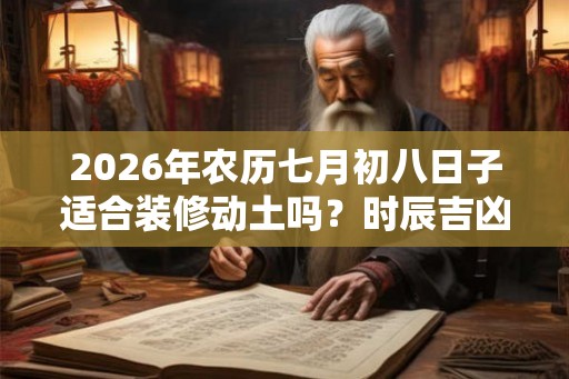 2026年农历七月初八日子适合装修动土吗？时辰吉凶如何？