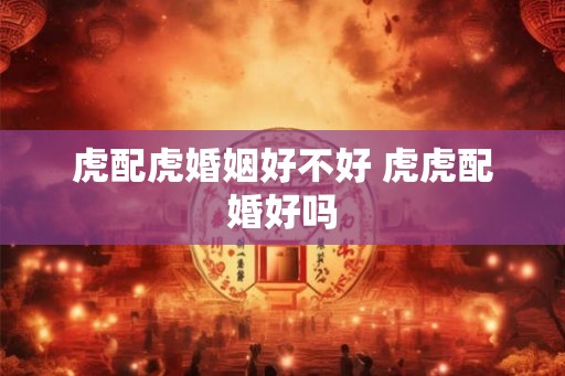 虎配虎婚姻好不好 虎虎配婚好吗