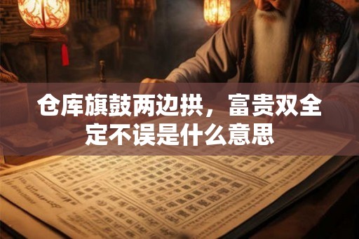 仓库旗鼓两边拱，富贵双全定不误是什么意思