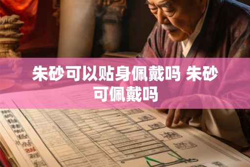 朱砂可以贴身佩戴吗 朱砂可佩戴吗