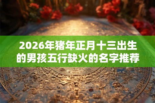 2026年猪年正月十三出生的男孩五行缺火的名字推荐 2026年猪年正月十三出生的男孩五行缺火的名字推荐