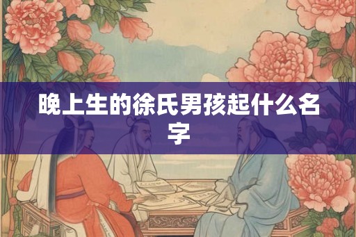 晚上生的徐氏男孩起什么名字