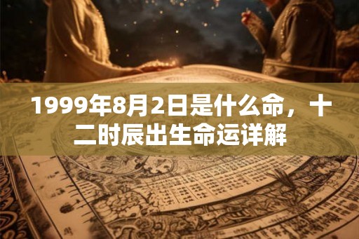 1999年8月2日是什么命，十二时辰出生命运详解