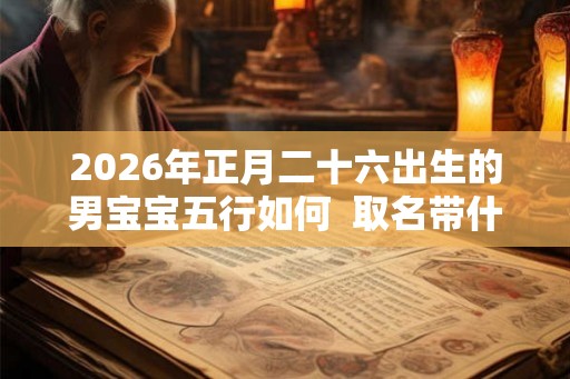 2026年正月二十六出生的男宝宝五行如何  取名带什么字好