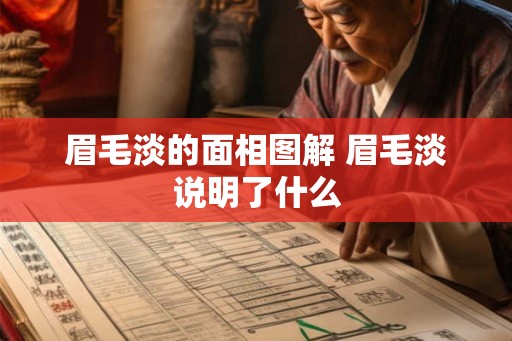 眉毛淡的面相图解 眉毛淡说明了什么