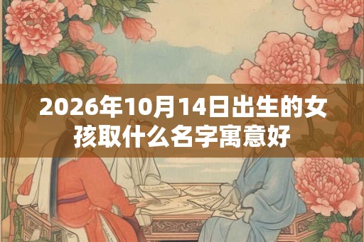 2026年10月14日出生的女孩取什么名字寓意好