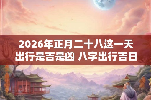2026年正月二十八这一天出行是吉是凶 八字出行吉日 2026年正月二十八这一天出行是吉是凶 八字出行吉日