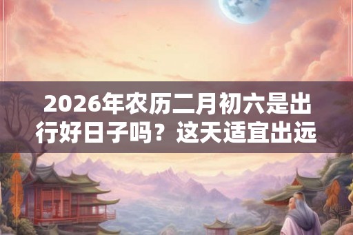 2026年农历二月初六是出行好日子吗？这天适宜出远门外出吗