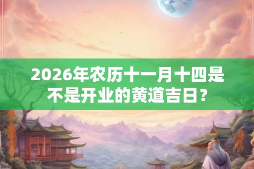 2026年农历十一月十四是不是开业的黄道吉日? 2026年农历十一月十四是不是开业的黄道吉日?