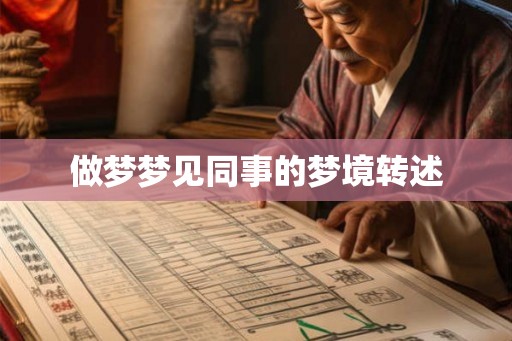 做梦梦见同事的梦境转述