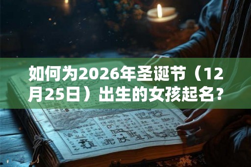如何为2026年圣诞节（12月25日）出生的女孩起名？