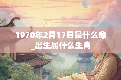1970年2月17日是什么命_出生属什么生肖