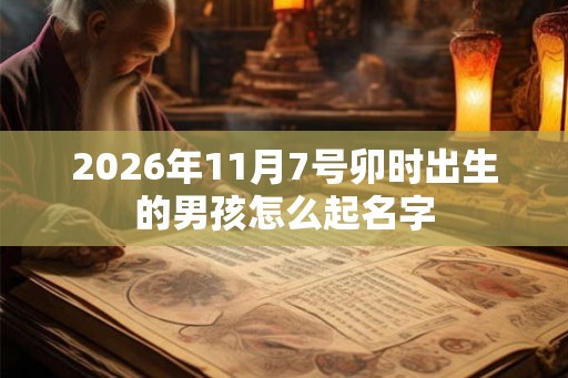 2026年11月7号卯时出生的男孩怎么起名字 2026年11月7号卯时出生的男孩怎么起名字