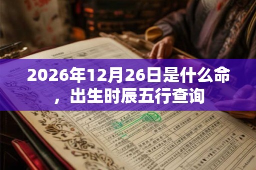 2026年12月26日是什么命,出生时辰五行查询 2026年12月26日是什么命,出生时辰五行查询