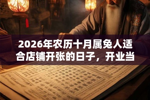 2026年农历十月属兔人适合店铺开张的日子，开业当天忌讳什么？