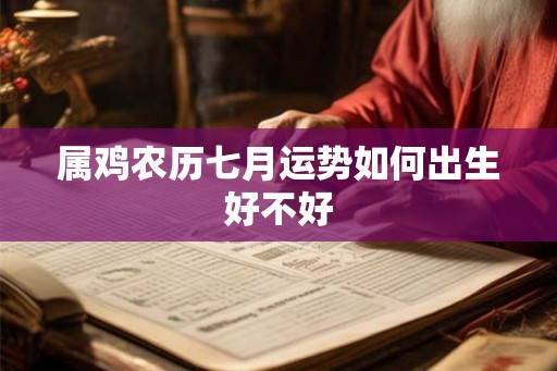 属鸡农历七月运势如何出生好不好