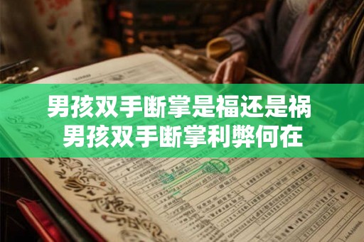 男孩双手断掌是福还是祸 男孩双手断掌利弊何在