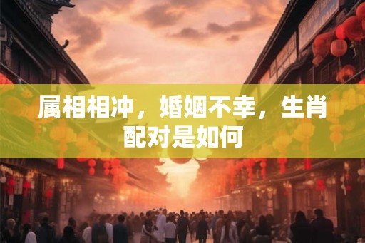 属相相冲，婚姻不幸，生肖配对是如何