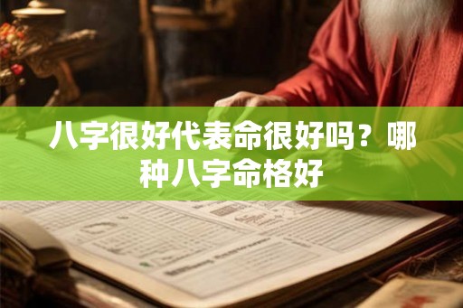 八字很好代表命很好吗？哪种八字命格好