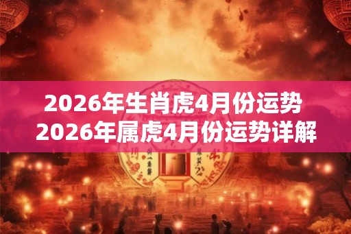2026年生肖虎4月份运势 2026年属虎4月份运势详解