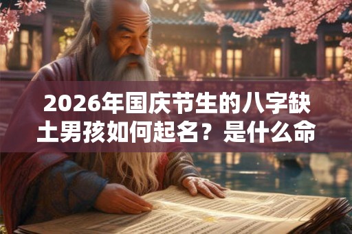 2026年国庆节生的八字缺土男孩如何起名？是什么命？