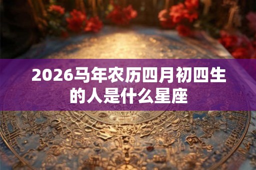 2026马年农历四月初四生的人是什么星座