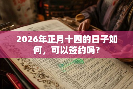 2026年正月十四的日子如何,可以签约吗? 2026年正月十四的日子如何,可以签约吗?