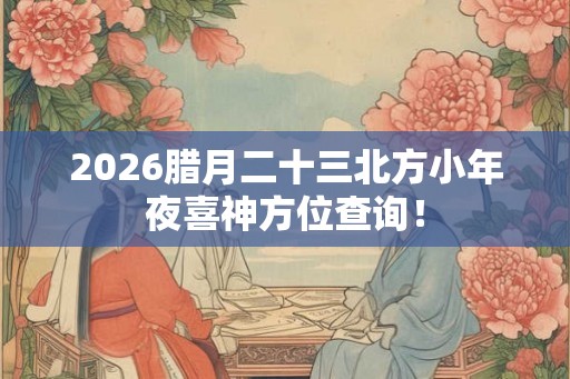 2026腊月二十三北方小年夜喜神方位查询！
