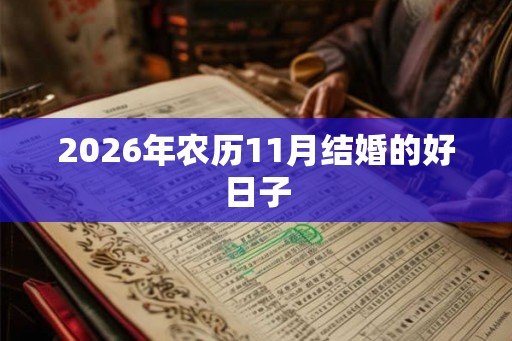 2026年农历11月结婚的好日子