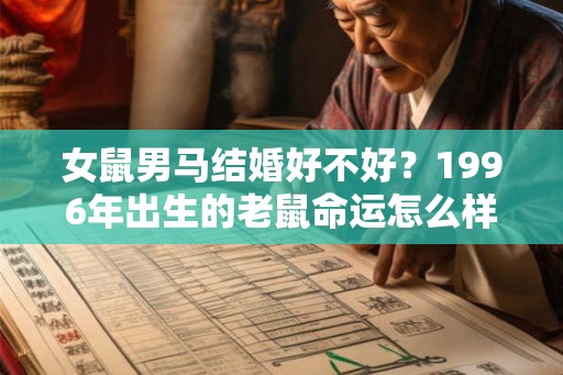 女鼠男马结婚好不好？1996年出生的老鼠命运怎么样？