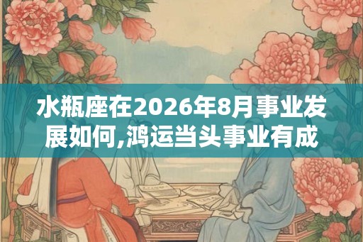 水瓶座在2026年8月事业发展如何,鸿运当头事业有成