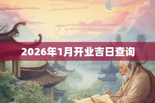 2026年1月开业吉日查询