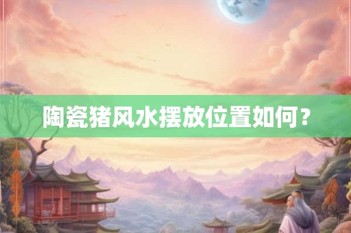 陶瓷猪风水摆放位置如何？