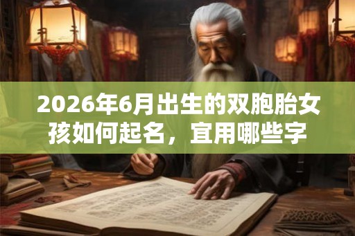 2026年6月出生的双胞胎女孩如何起名,宜用哪些字 2026年6月出生的双胞胎女孩如何起名,宜用哪些字