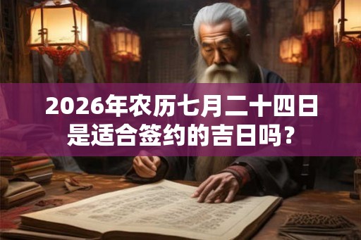 2026年农历七月二十四日是适合签约的吉日吗? 2026年农历七月二十四日是适合签约的吉日吗?