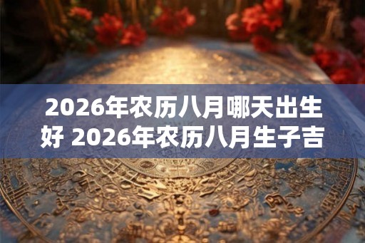 2026年农历八月哪天出生好 2026年农历八月生子吉日