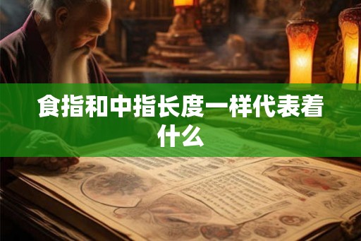 食指和中指长度一样代表着什么 食指和中指长度一样代表着什么