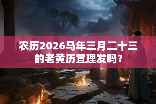农历2026马年三月二十三的老黄历宜理发吗？