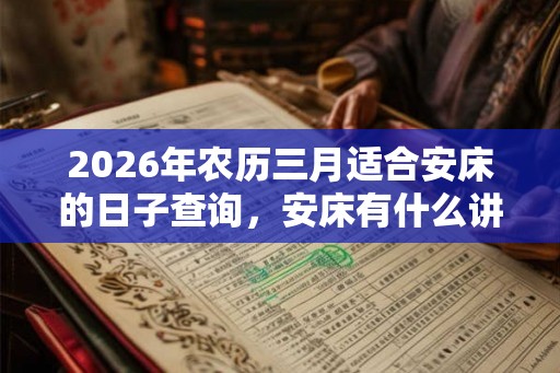 2026年农历三月适合安床的日子查询，安床有什么讲究？