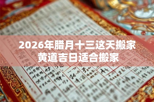 2026年腊月十三这天搬家 黄道吉日适合搬家