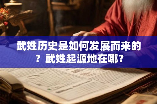 武姓历史是如何发展而来的？武姓起源地在哪？